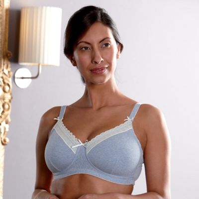 Light blue marl Chloe mastectomy bra