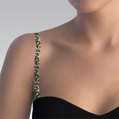 Leopard print bra straps
