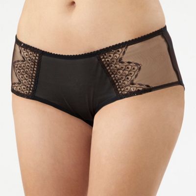 Black sequinned shorts