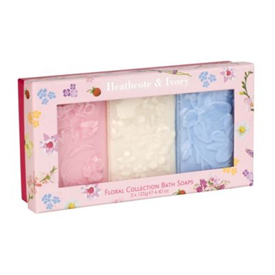 Floral Collection Bath Soaps (3 X 125g)