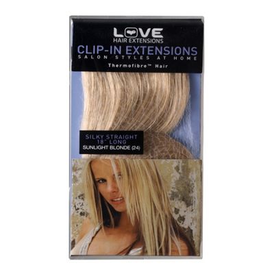 Thermofibre clip-in hair extensions