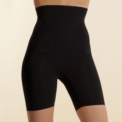 Black embroidered thigh slimmer
