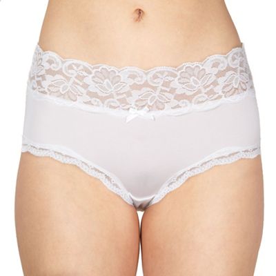 Pack of four white organic hipster briefs