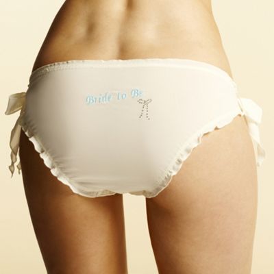 Ivory Bride to Be bikini briefs