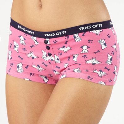 Pink dog printed boxers