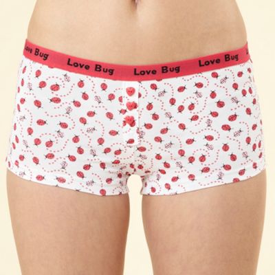White Love Bug Novelty Boxer Briefs