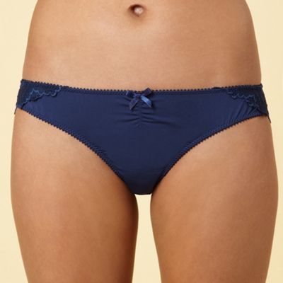 Navy lace back brazilian briefs                                                                                                 