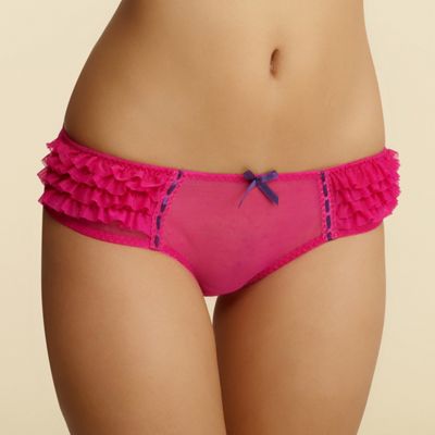 Pink Ruffles mesh hipster briefs