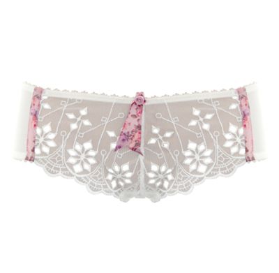 White Broderie Anglaise shorts