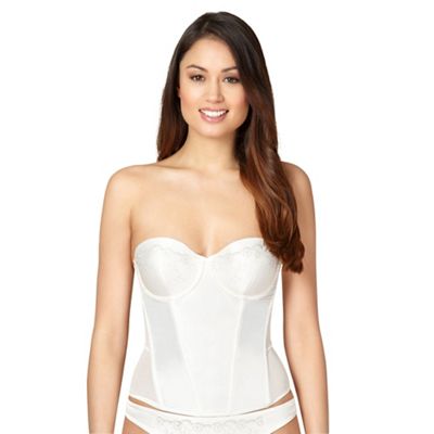 Ivory satin bridal basque