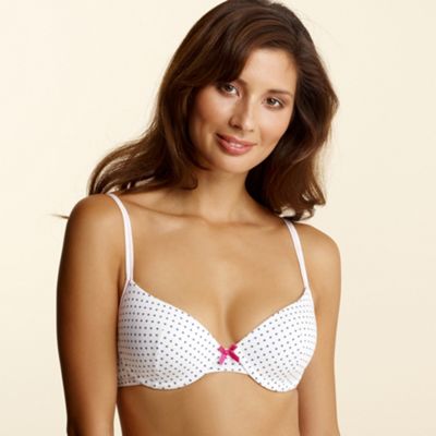 Pack of two white smooth cup bras