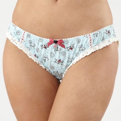 Light blue rosette print hipster briefs