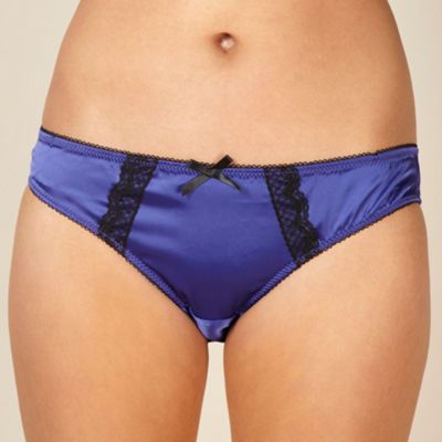 Purple satin and lace briefs