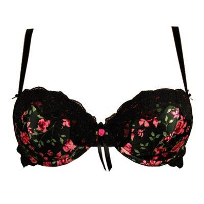 Scattered rose balcony bra