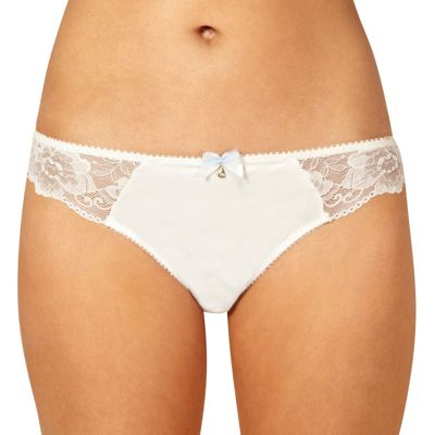Designer ivory bridal lace brazilian briefs