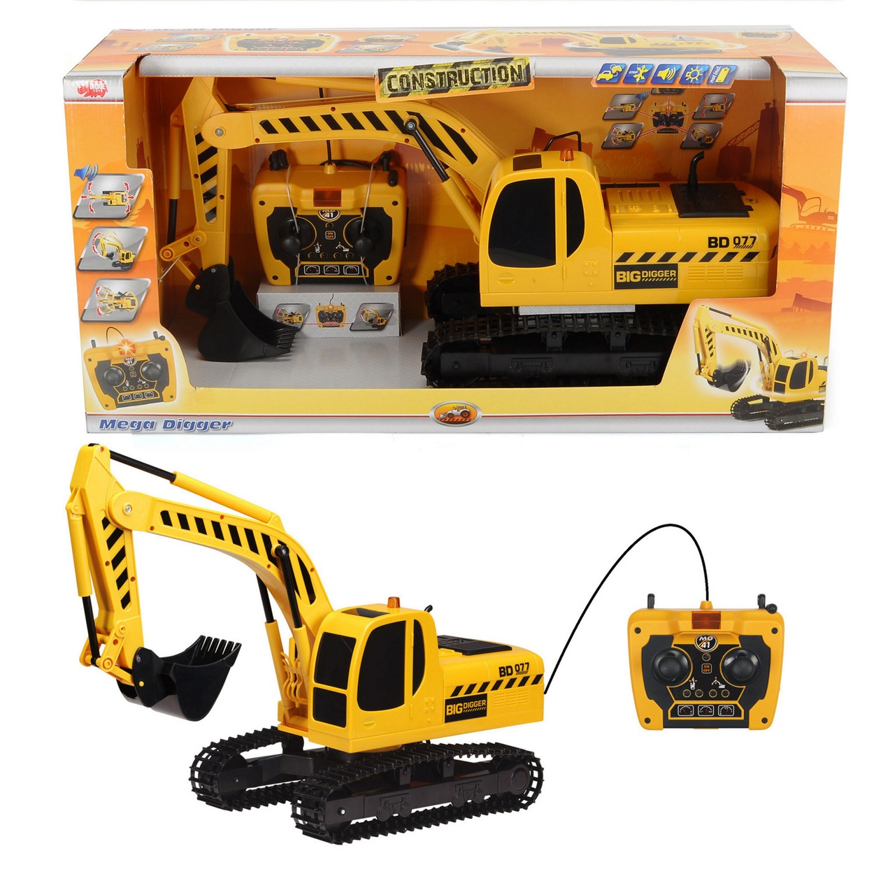 BRAND NEW Dickie Remote Control Mega Digger Excavator 114 X'mas