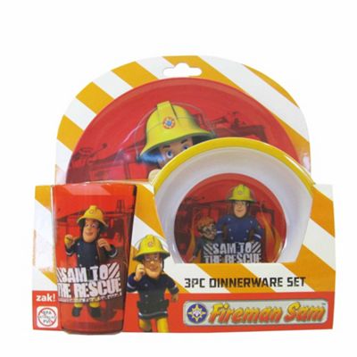 Fireman Sam three piece dinner set