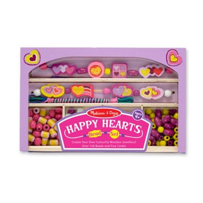 Happy Hearts Wooden Beads set