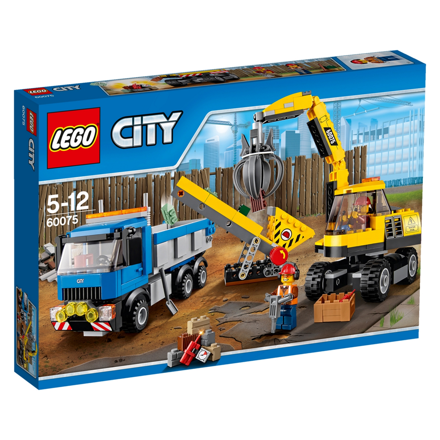 LEGO City Demolition Excavator and Truck   60075