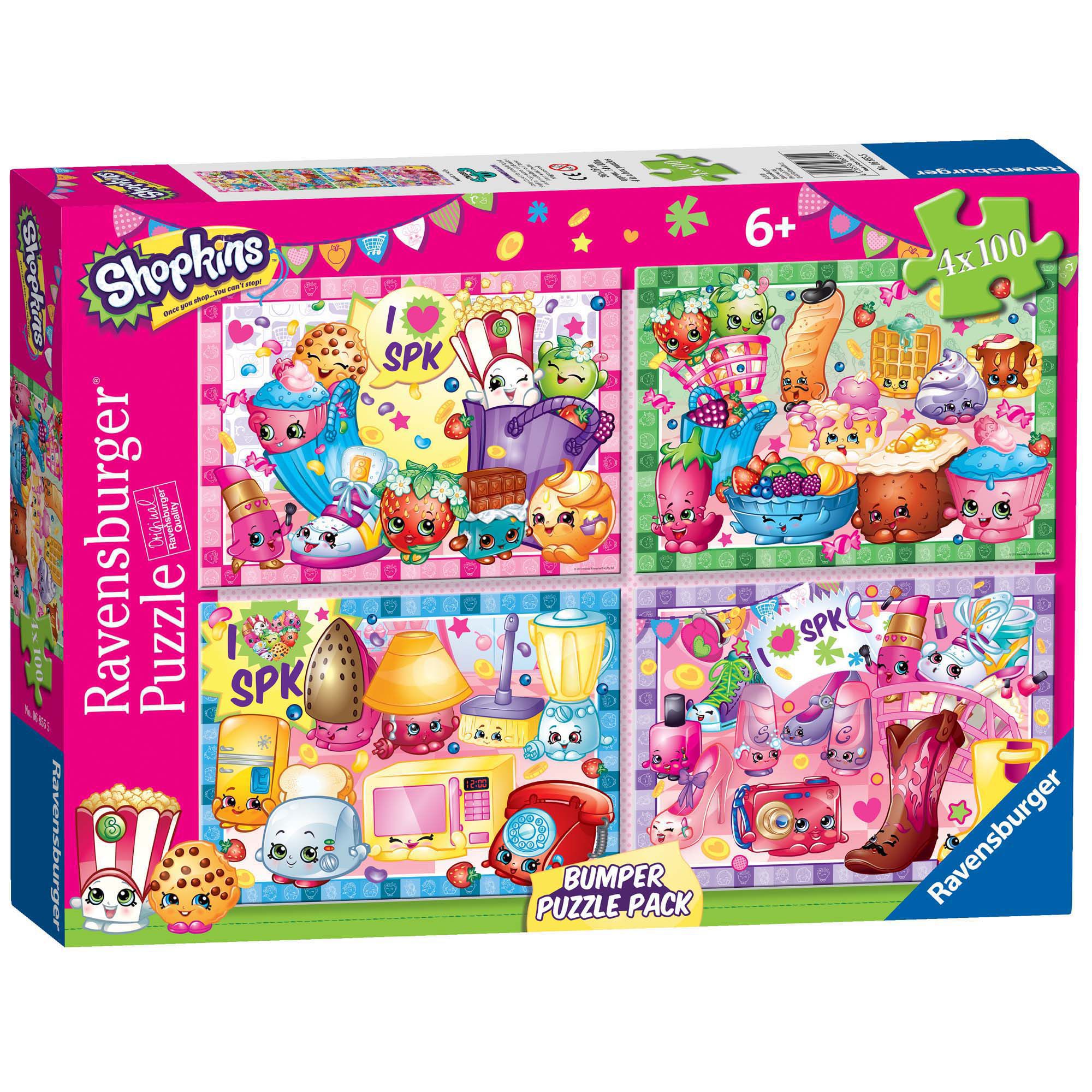 Shopkins 4X 100 Piece Jigsaw Puzzle Bumper Pack From Debenhams