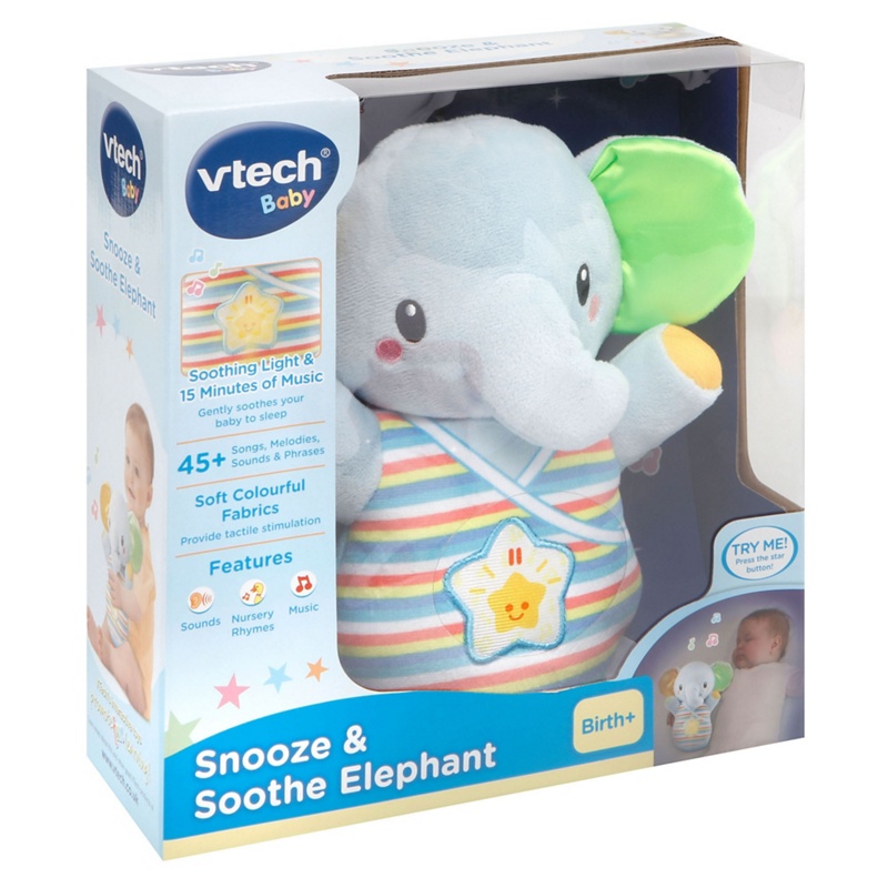 Vtech - Blue Snooze And Soothe Elephant Toy Review