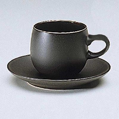 Black jet coffee saucer