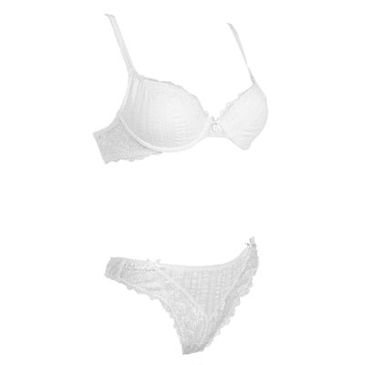 Presence White lace insert t-shirt bra