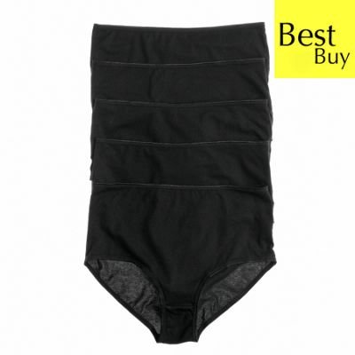 Debenhams Pack of five black full briefs
