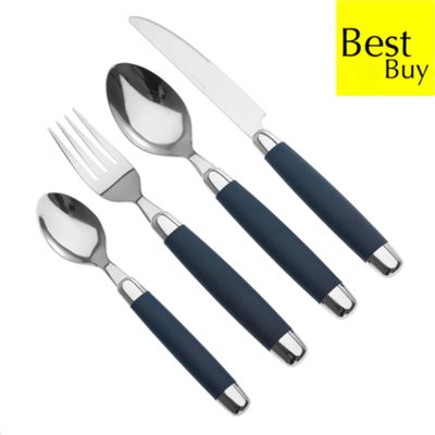 Everyday navy 16 piece cutlery set