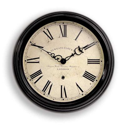Black gallery clock