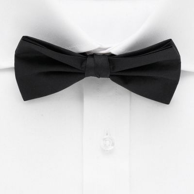 Black silk ready tied bow tie                                                                                                   