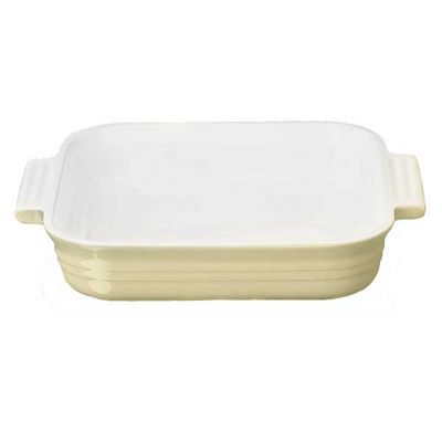 Almond poterie 19cm rectangular stoneware dish