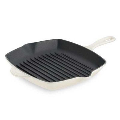 'Almond' Cast Iron square grill pan