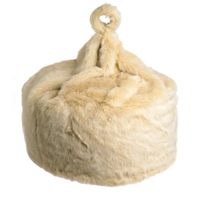 Debenhams Cream faux fur bean bag