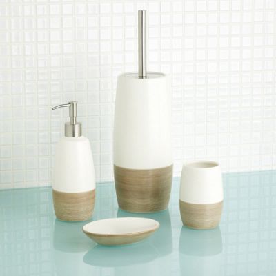 Natural ceramic bathroom accessories - Debenhams