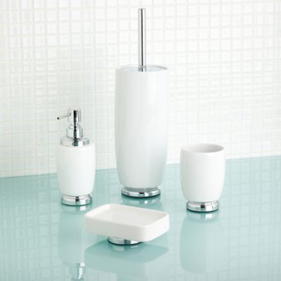 White salle de bain bathroom accessories