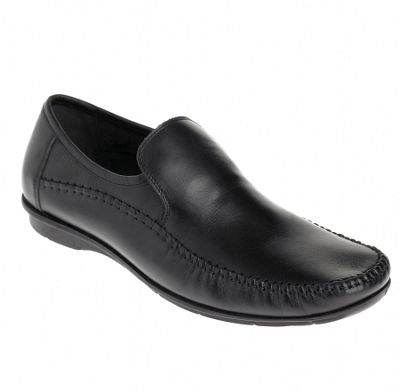 Black whip stitch shoe