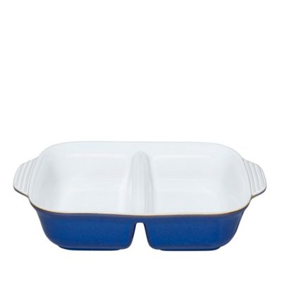 Imperial blue divided dish
