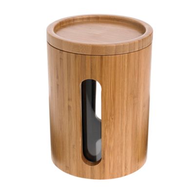 This is a bamboo storage jar from Le Vrai Gourmet.