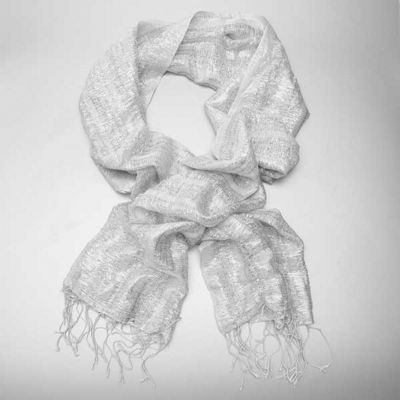 Silver metallic shawl