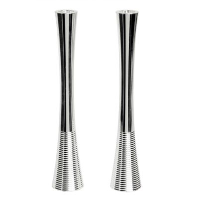 Silver set of two candle sticks                                                                                                 