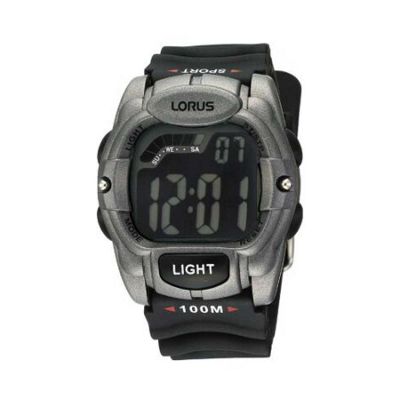 Lorus Boys digital dial with black strap watch