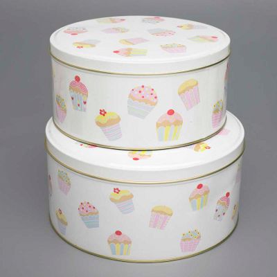 Cream cup cake set of 2 cake tins
