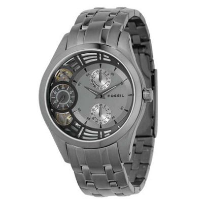 Fossil Mens grey chronograph dial with bracelet
