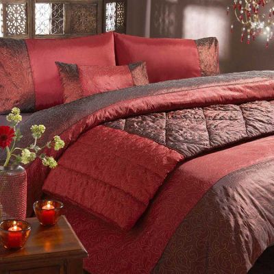 Red Nepal bedding set