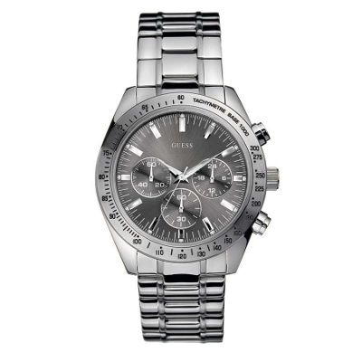 Mens grey chronograph dial with bracelet