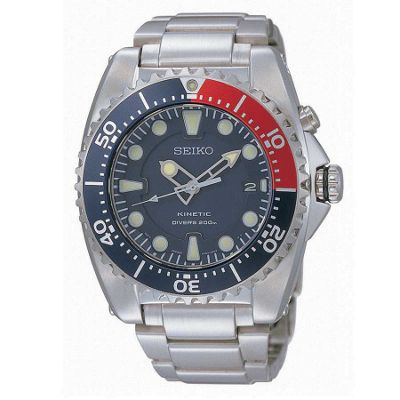 Seiko Mens blue dial with bracelet strap divers