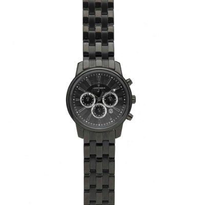 J by Jasper Conran Mens black round chronograph dial with