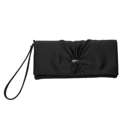 Black gem clutch bag