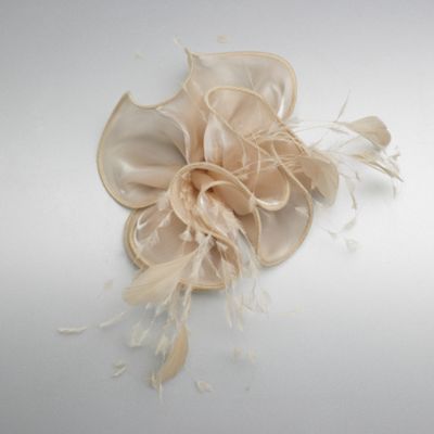 Gold organza flower clip